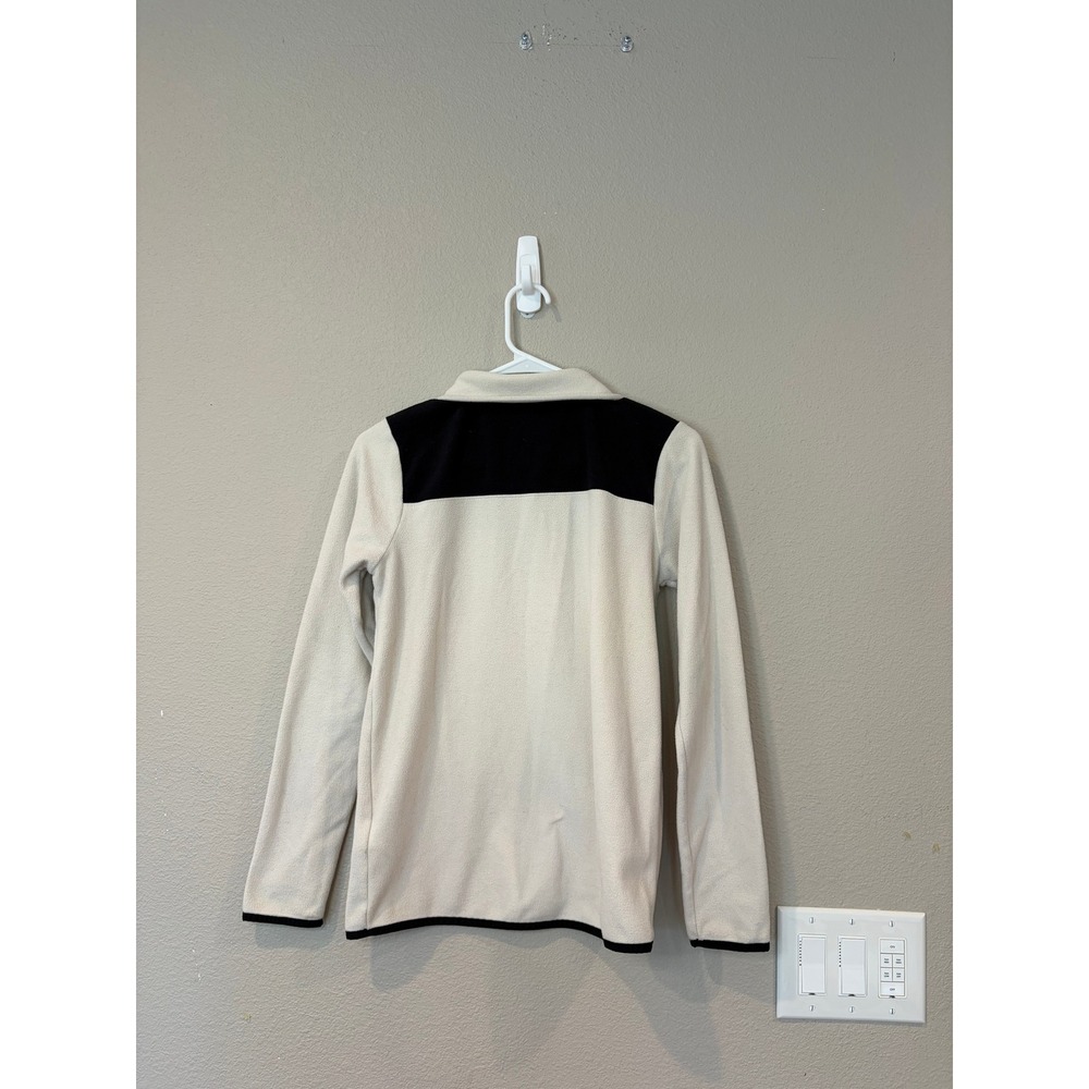 The North Face Womens XS TKA Glacier Snap Fleece Jacket Cream Black Gorpcore - Picture 4 of 6